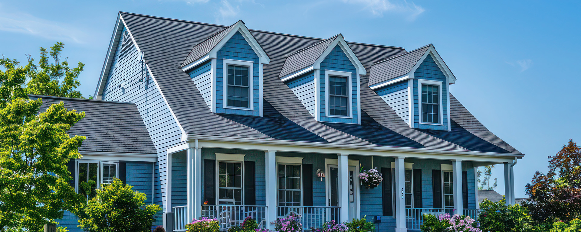 A photo of a newly painted homes exterior.